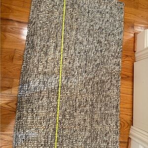 3x5 foot Pottery Barn Neutral Chunky Woven Rug - Gray and Cream